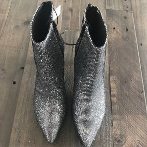 Silver booties